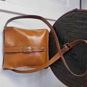 Patricia Nash Leather Tan Crossbody Bag